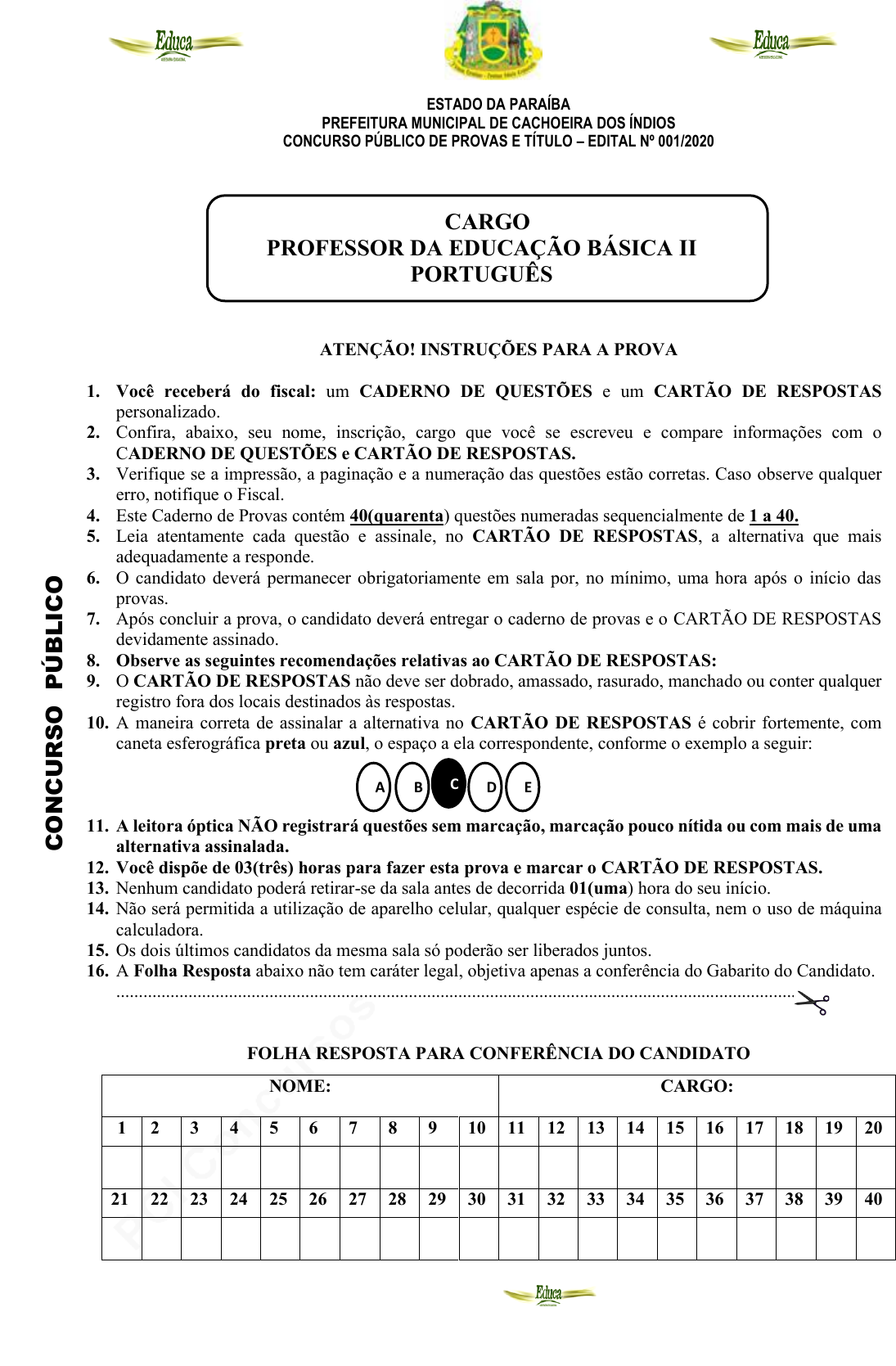 Ordem Cantor - Atualizado 34B e 11D, PDF