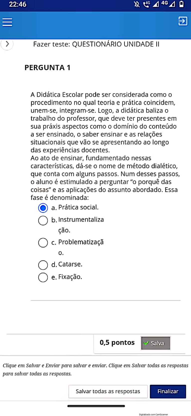 ESTUDOS DISCIPLINARES XI. QUESTIONÁRIO UNIDADE II - Estudos ...