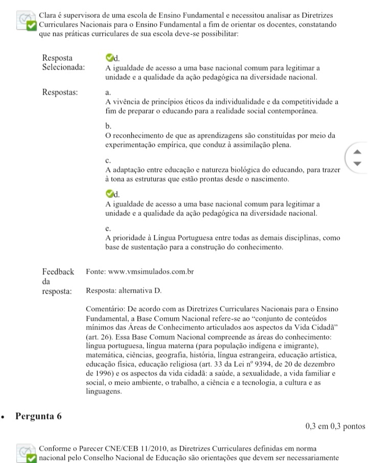 Question Rio Unidade Ii Escola Curr Culo E Cultura Pedagogia