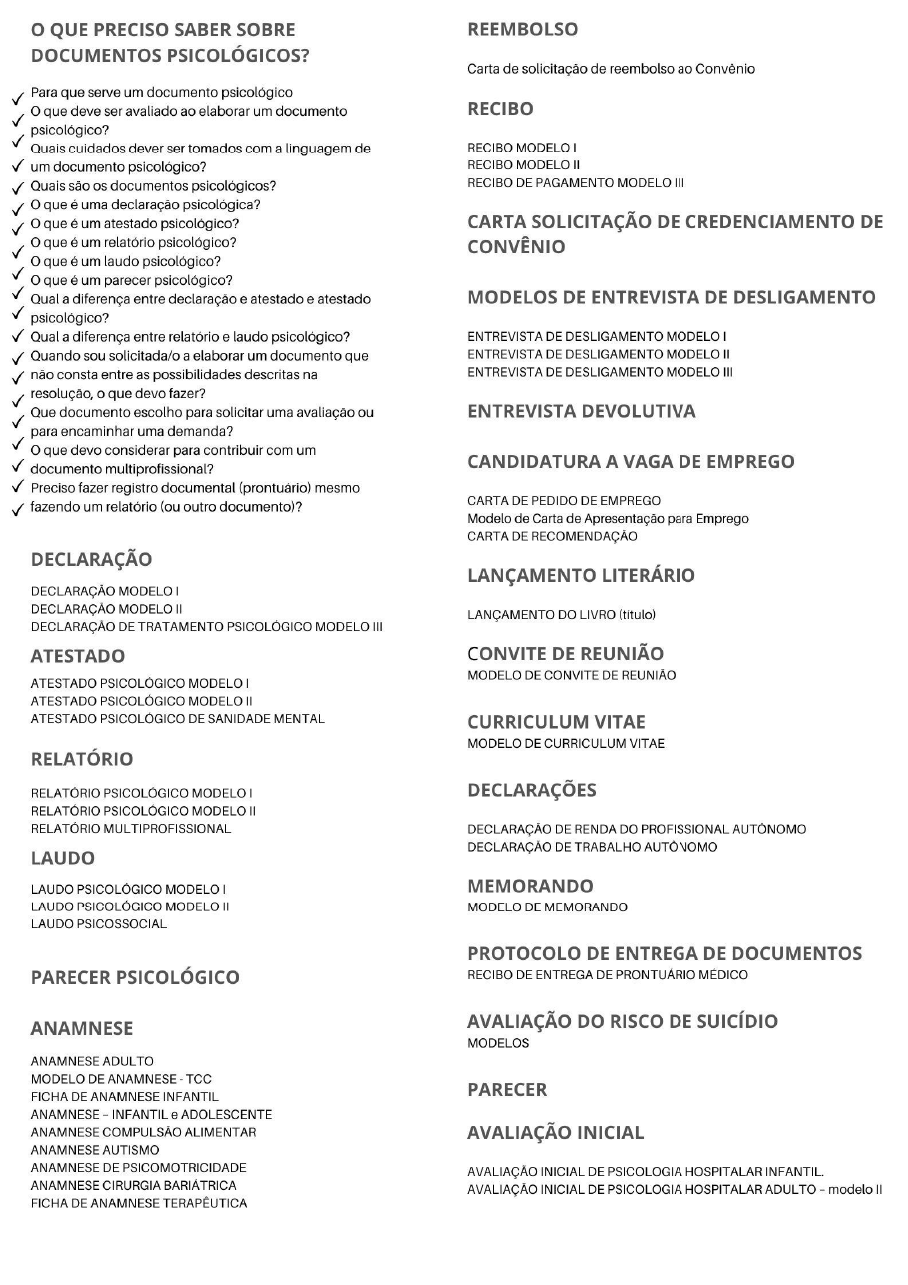 Ficha de Anamnese Psicológica, PDF, Sistema de saúde