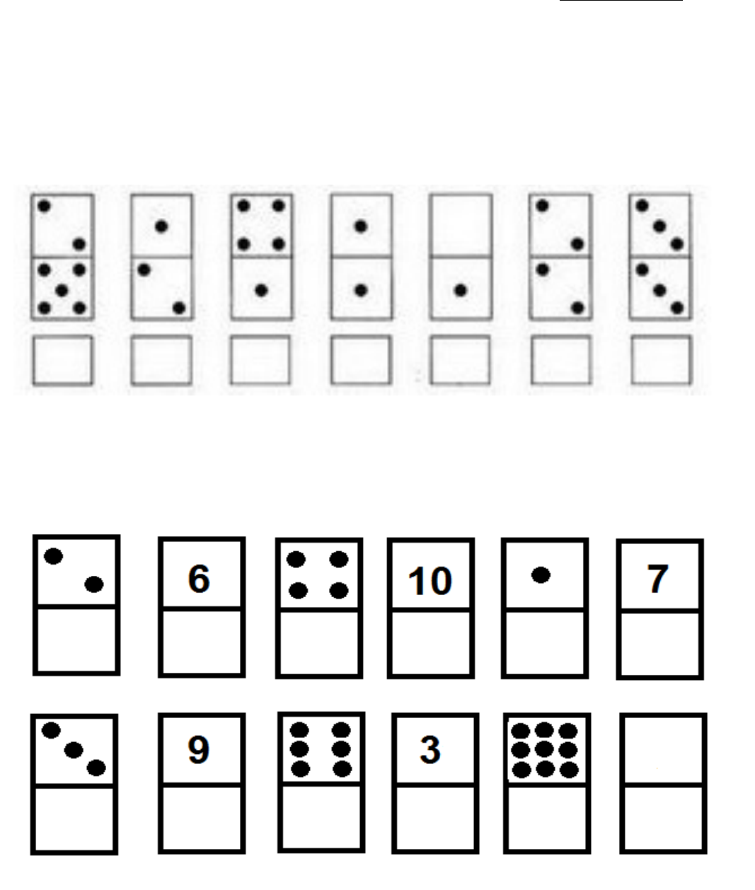 5- Todas as peças de um dominó foram colocadas em uma cadeia de modo que os  números de bolinhas nas 