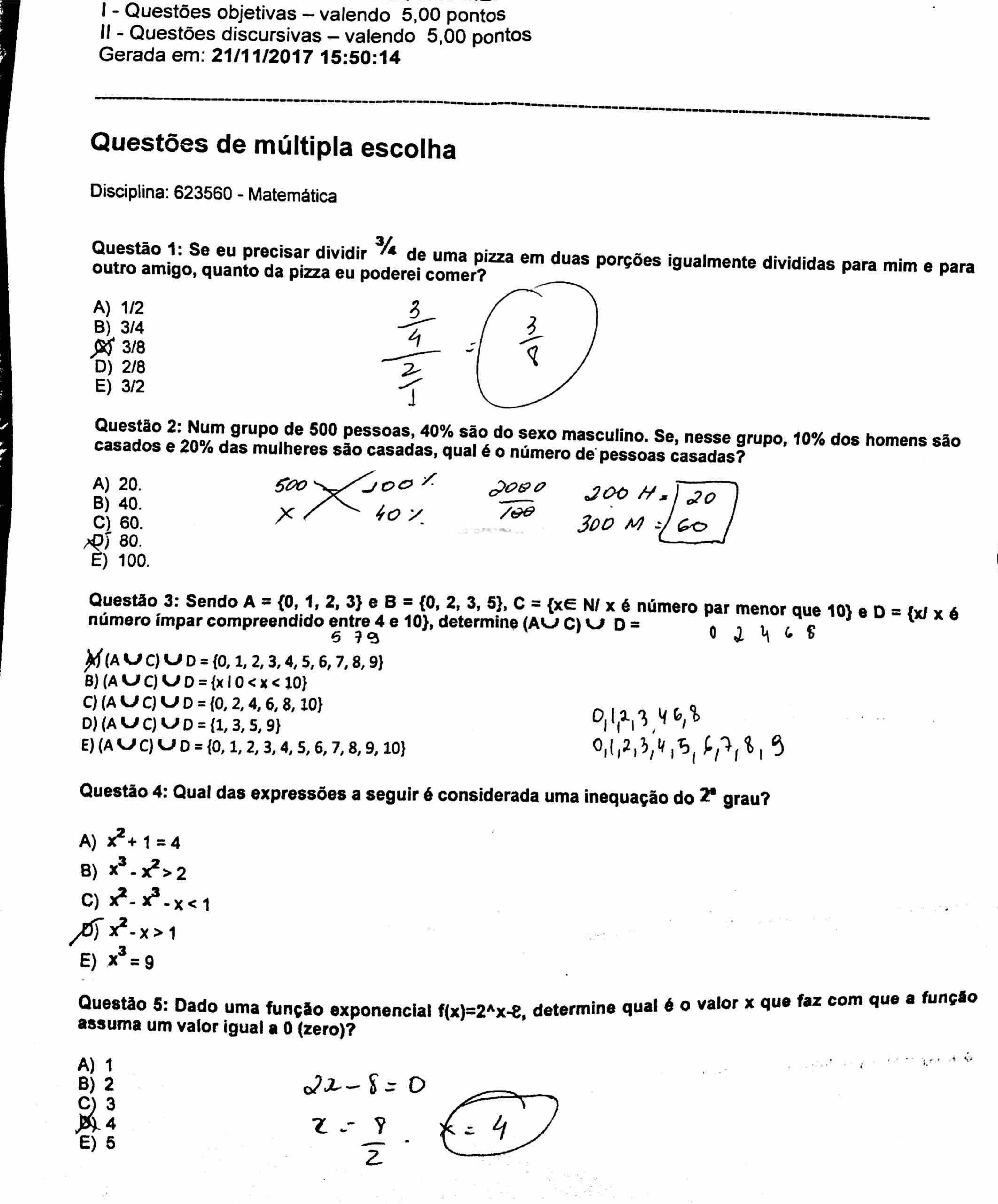 Pin em Prova matematica