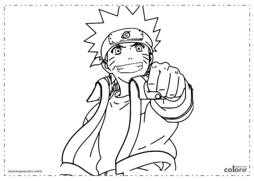 Imprima ou Faça o download do Livro de Colorir Naruto 