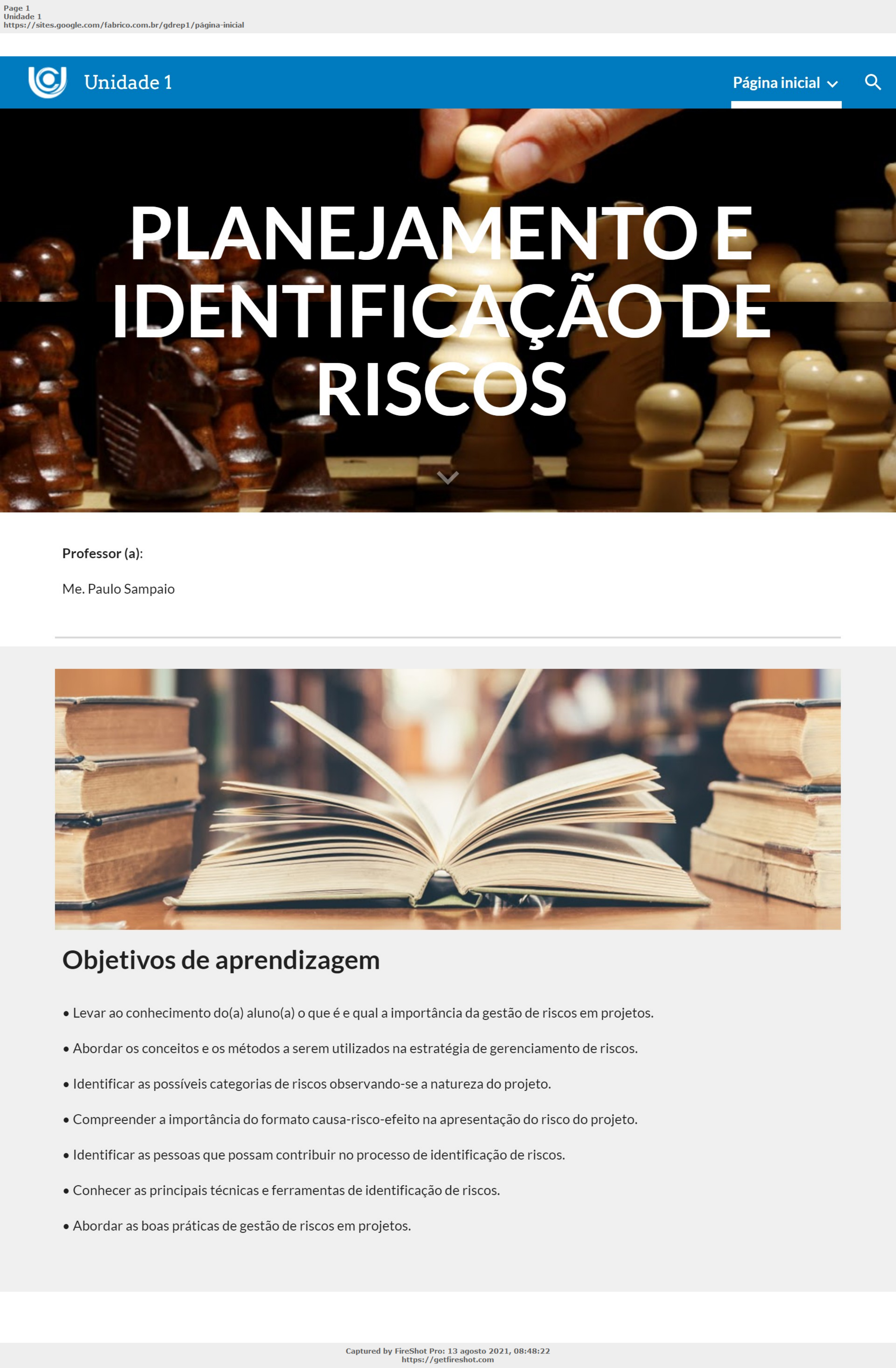 Da teoria a lições aprendidas, a importância da gestão de riscos