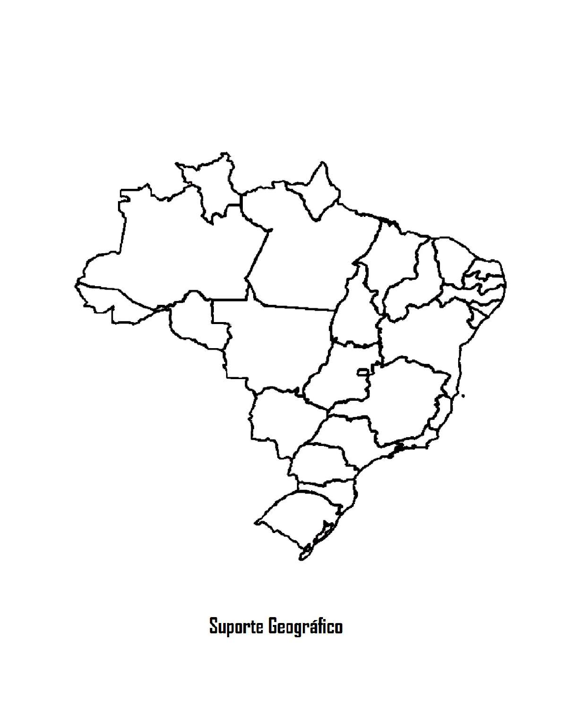 Desenhos do mapa do Brasil para colorir