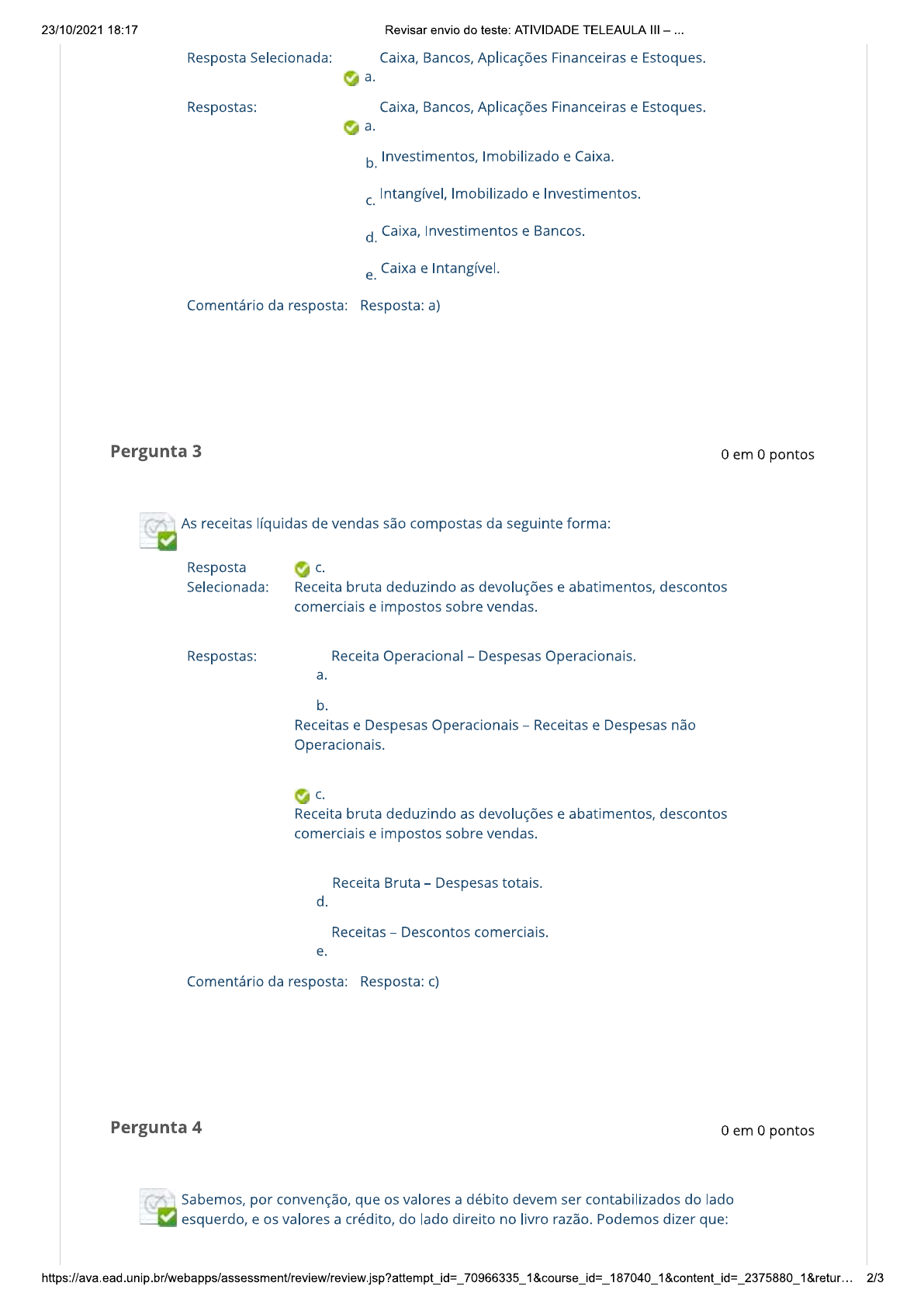 ATIVIDADE TELEAULA III - Contabilidade Comercial