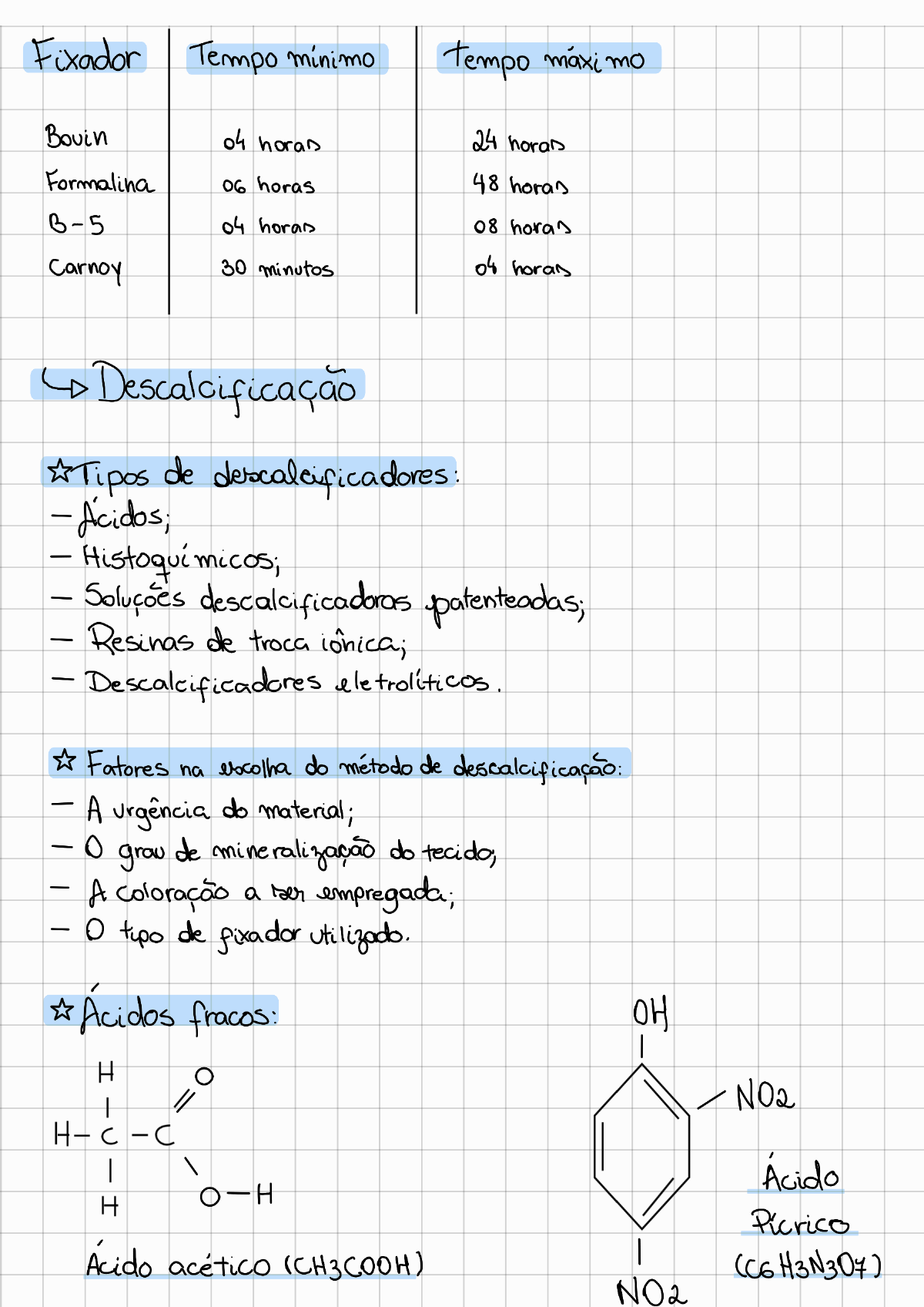 Resumo de Técnicas Histológicas Histologia I