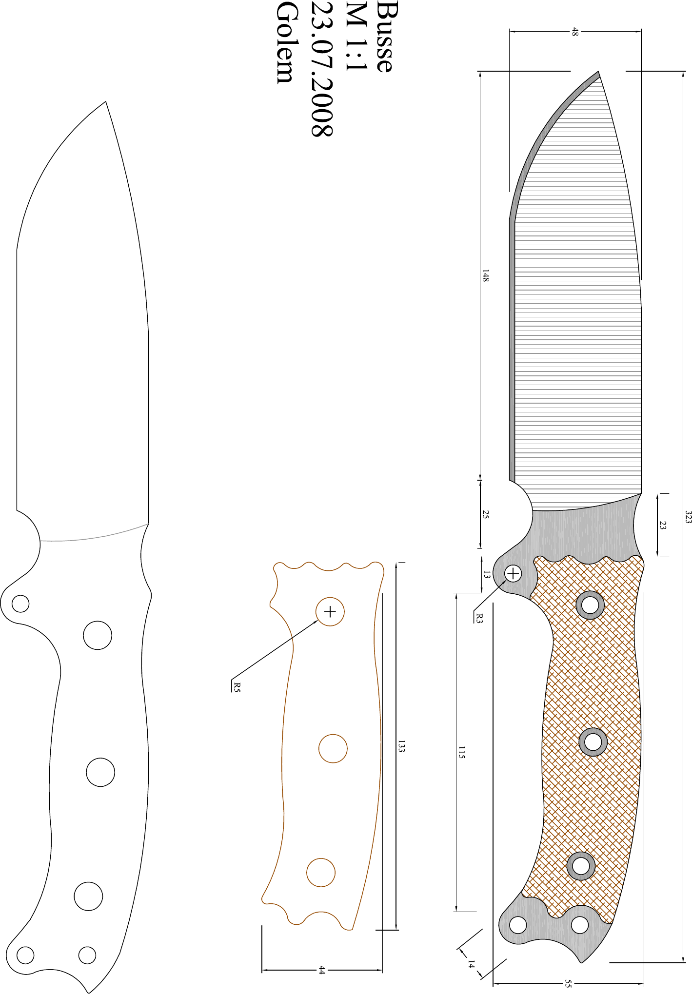 Fallkniven a1 чертеж