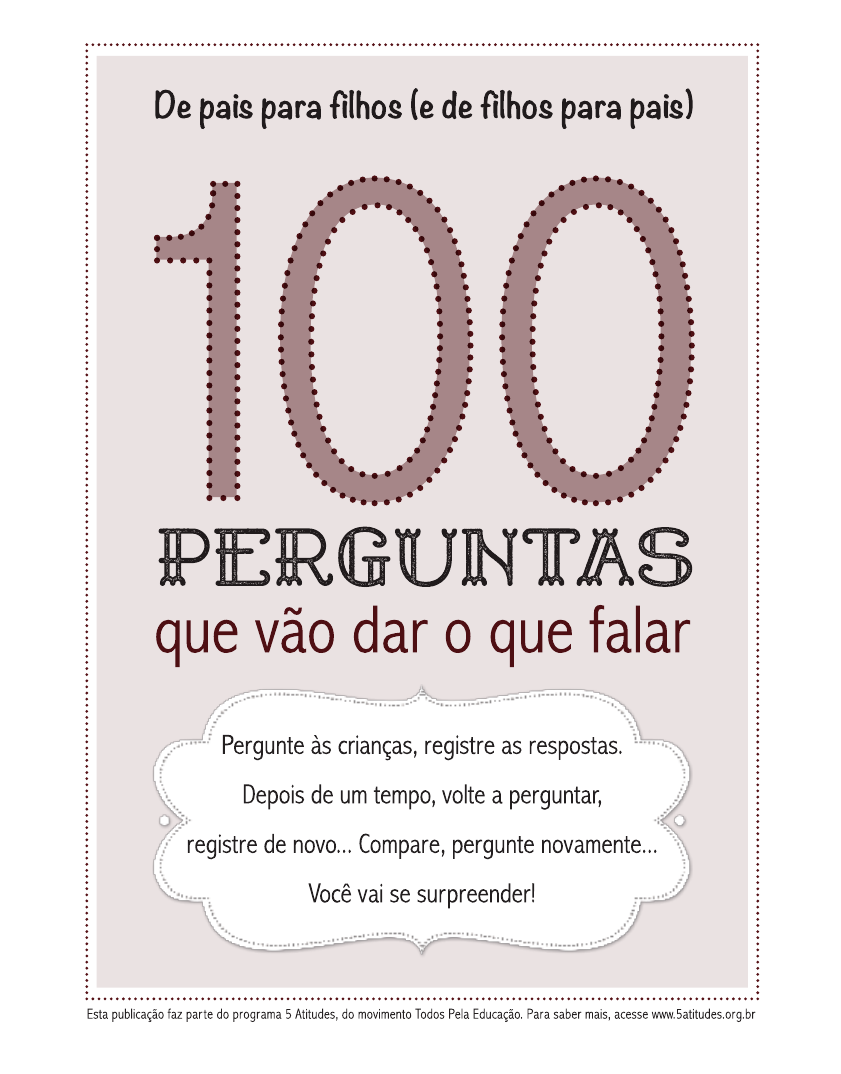 100 perguntas fascinantes do questionário para as crianças