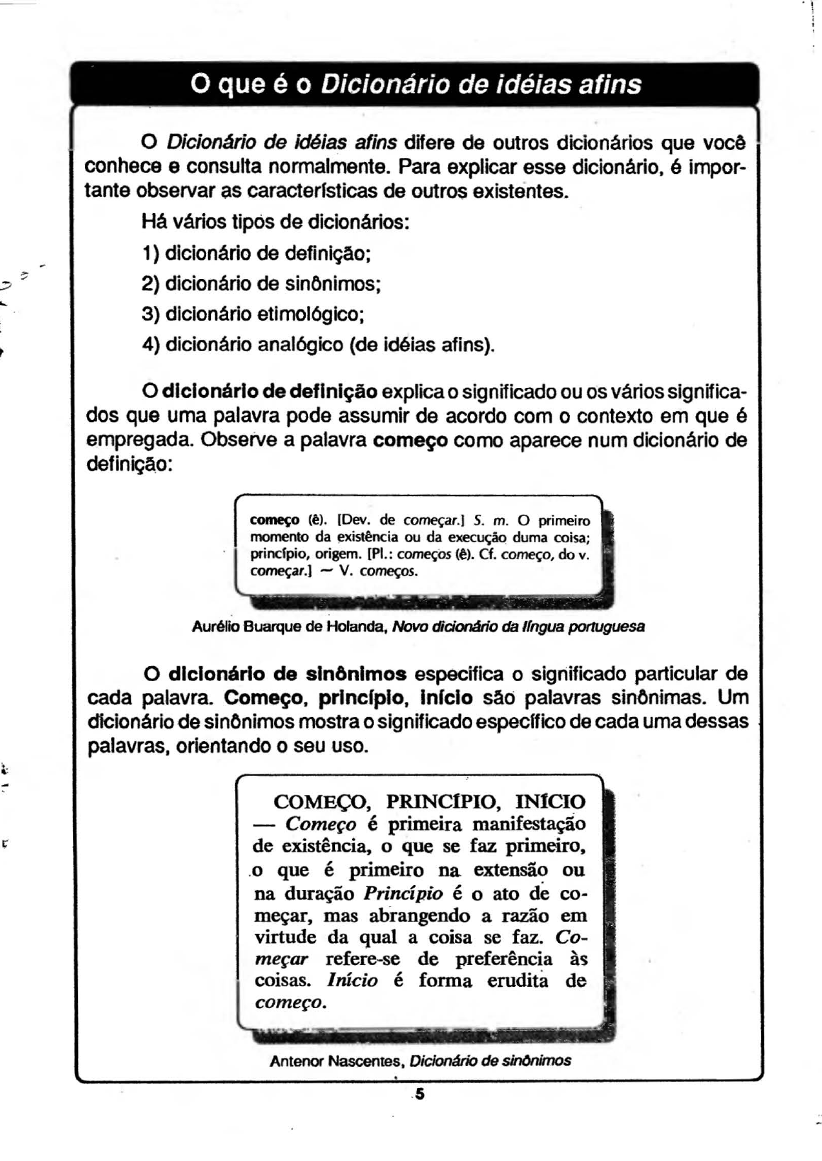 Dicionário analógico: a palavra exata para cada ideia