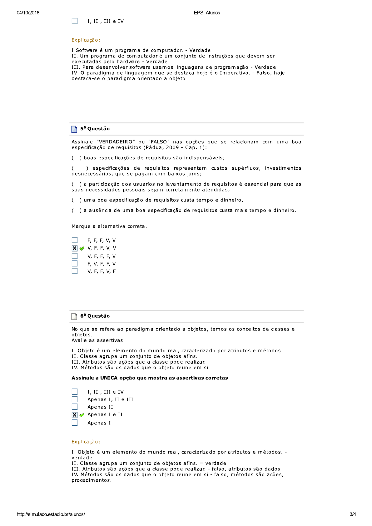 PROCESSOS DE DESENVOLVIMENTO DE SOFTWARE 1a 2 Simulado Com Gabarito ...