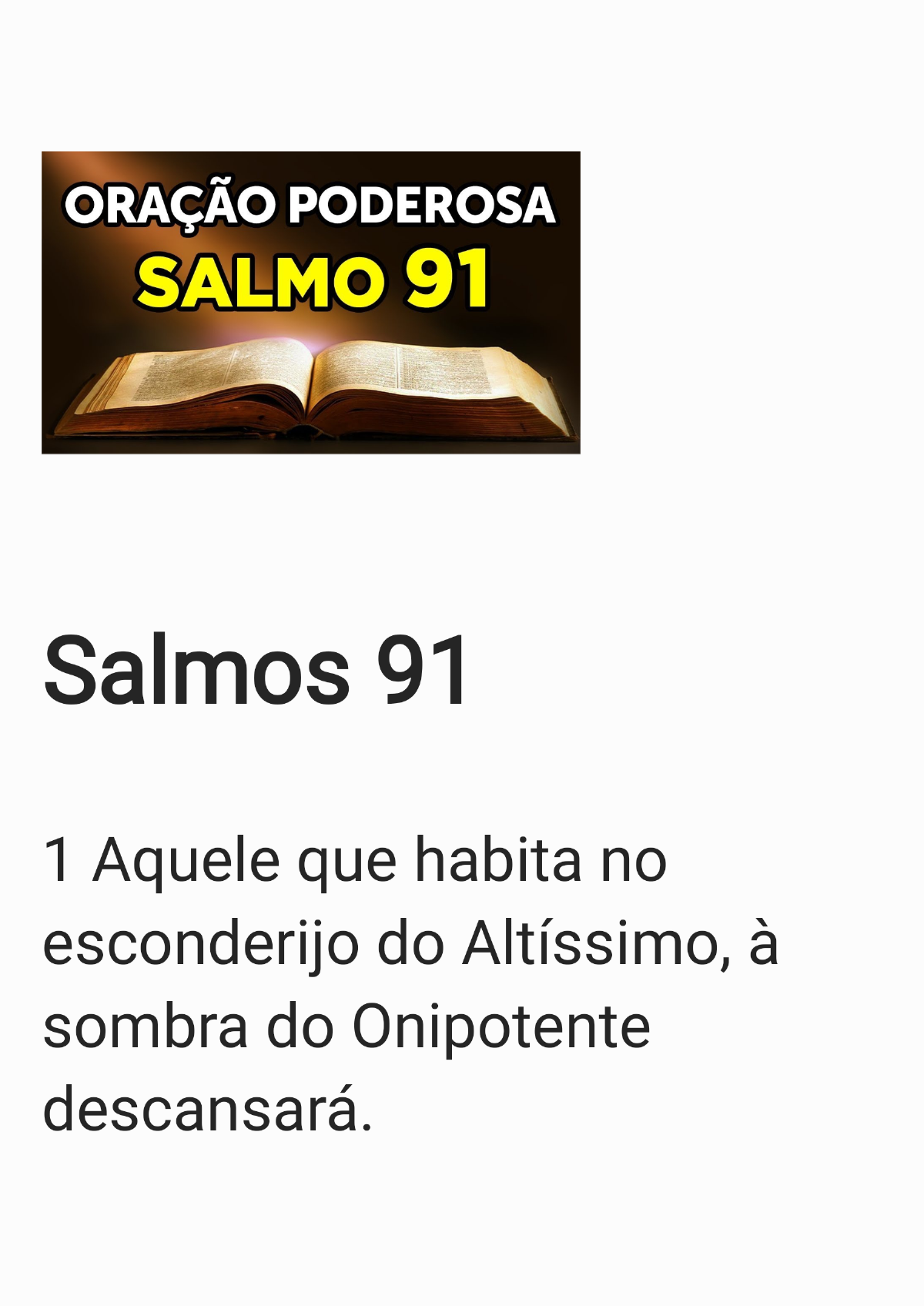 Salmo 91 - Poderosa Oração 