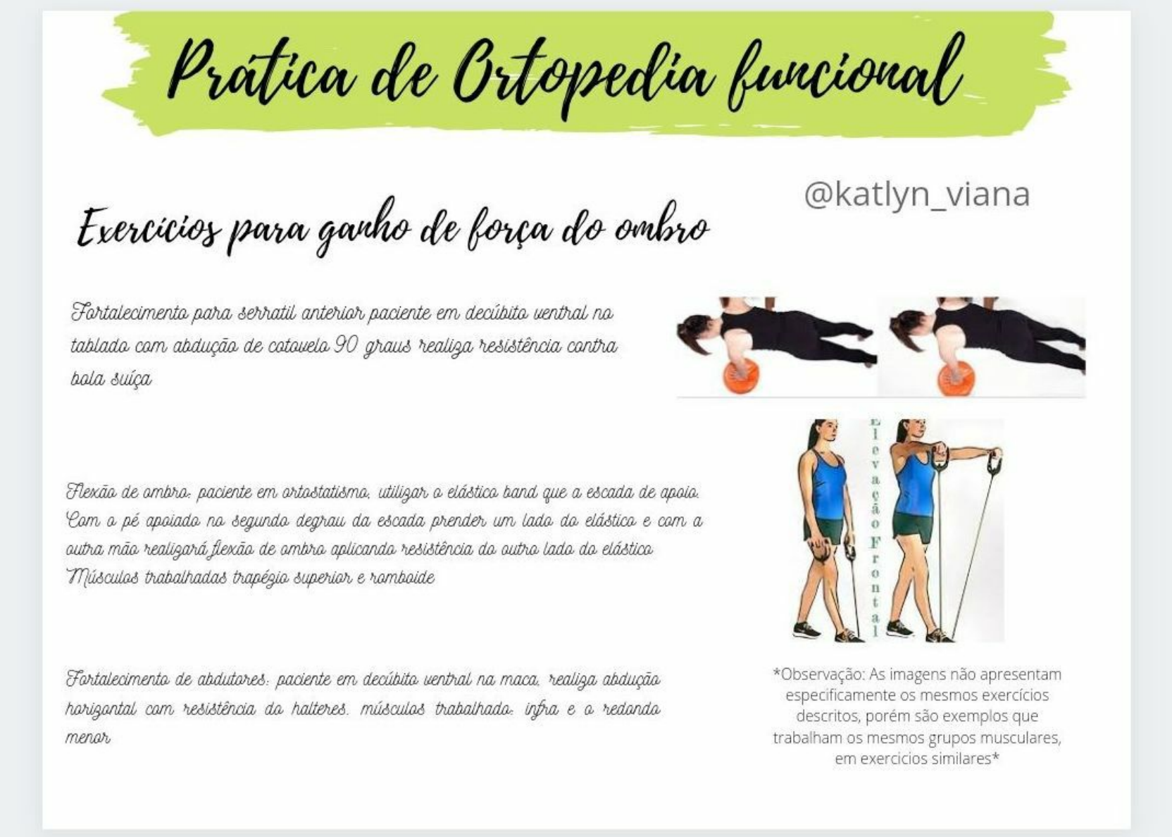 Exemplos De Exercicios - Fisioterapia Em Ortopedia E Traumatologia