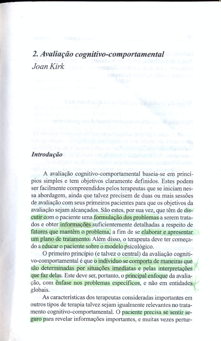 Avalia O Cognitivo Comportamental Cap Tcc Para Problemas Psiqui Tricos Teoria E T Cnica