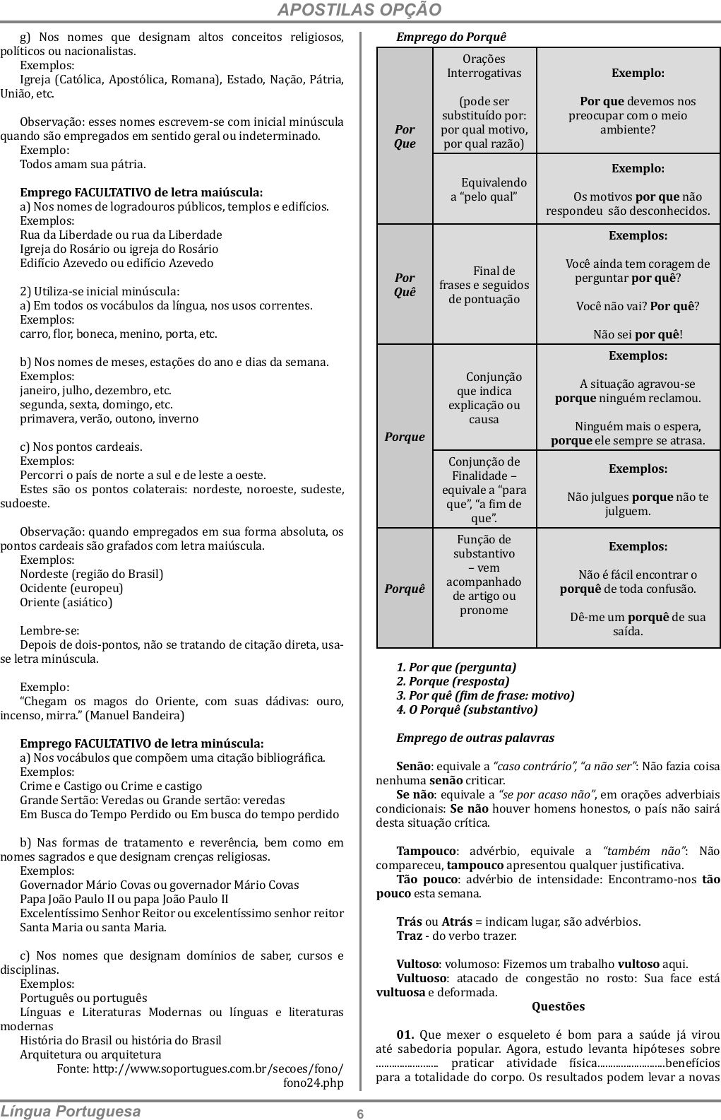 Dicas Diárias de Português - Palavras homófonas (“x” e “ch