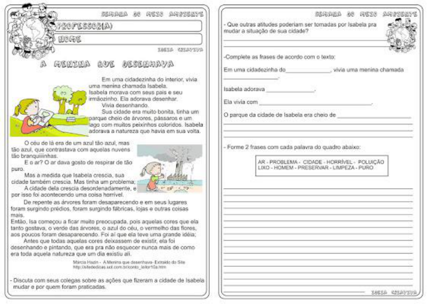 Plano de aula de portugues 3 ano leitura e interpretação Plano De Aula Ensino Fundamental Portugues Estagio Supervisionado I