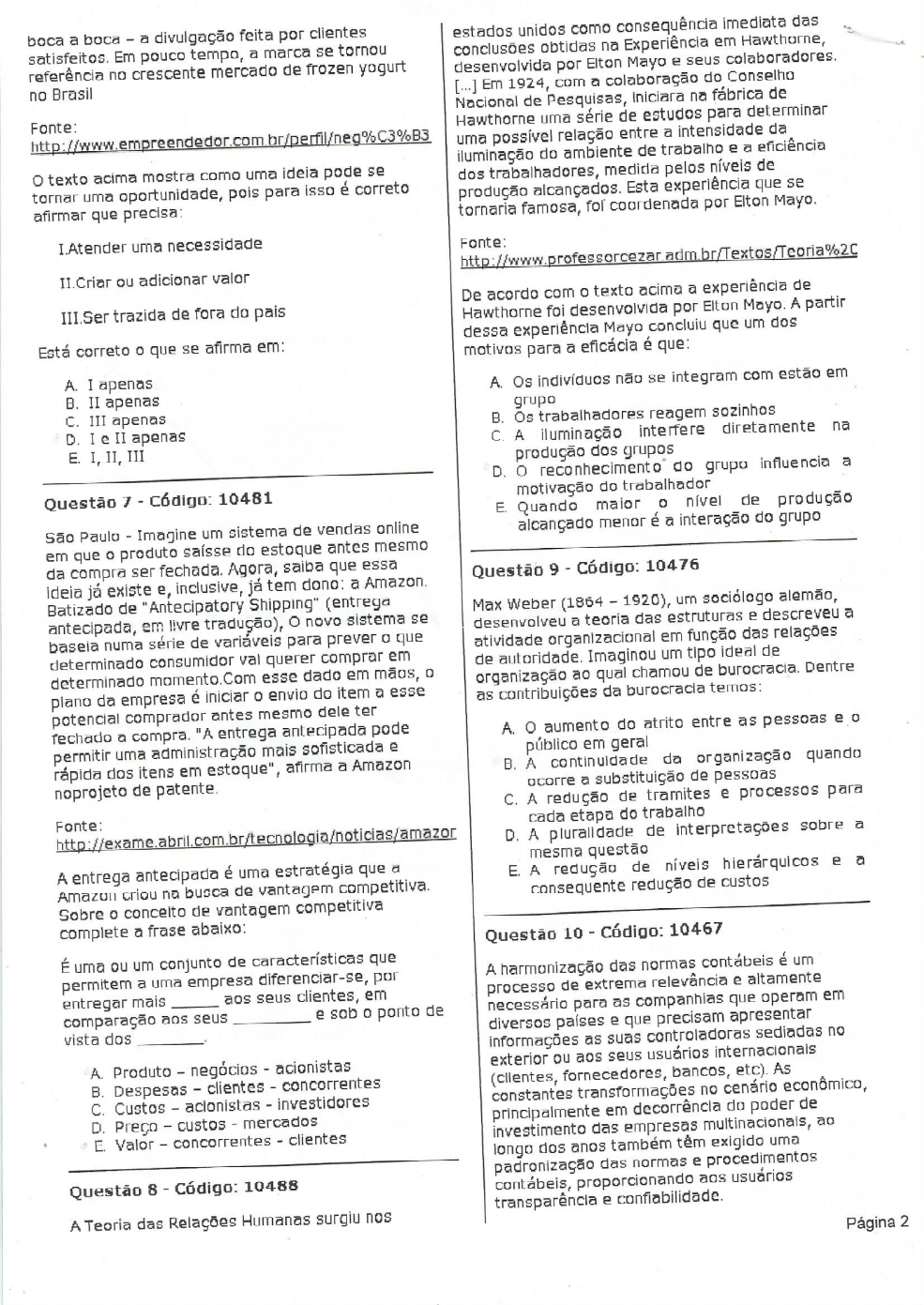 Prova Presencial Unopar Teorias E Praticas Do Curriculo