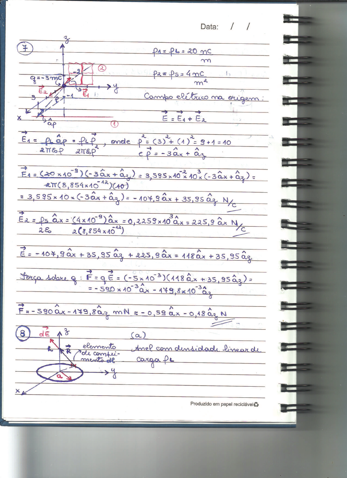 Resolução Lista De Exercícios Para A1 - Eletromagnetismo - Luciana Rios ...