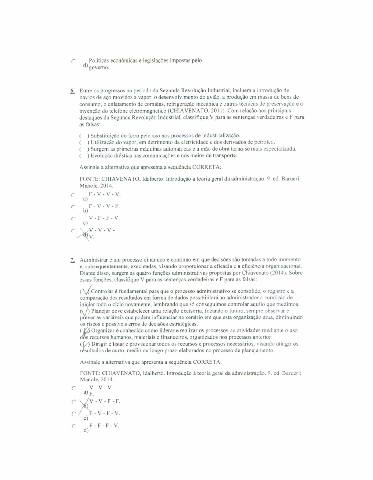 Prova Discursiva Fundamentos E Teoria Organizacional Uniasselvi