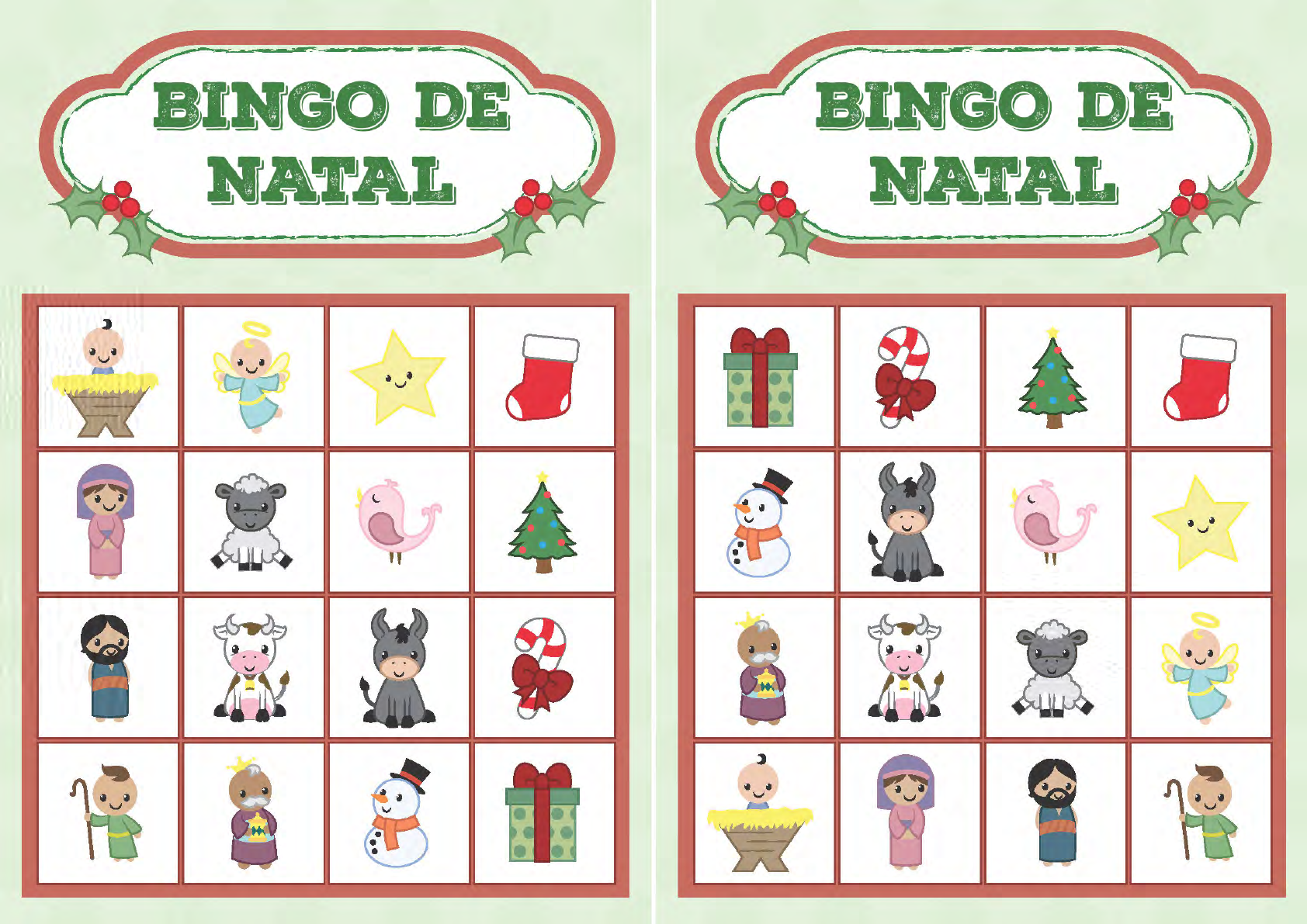 Jogo de Natal para imprimir em 2023  Jogos de natal, Bingo de natal, Natal