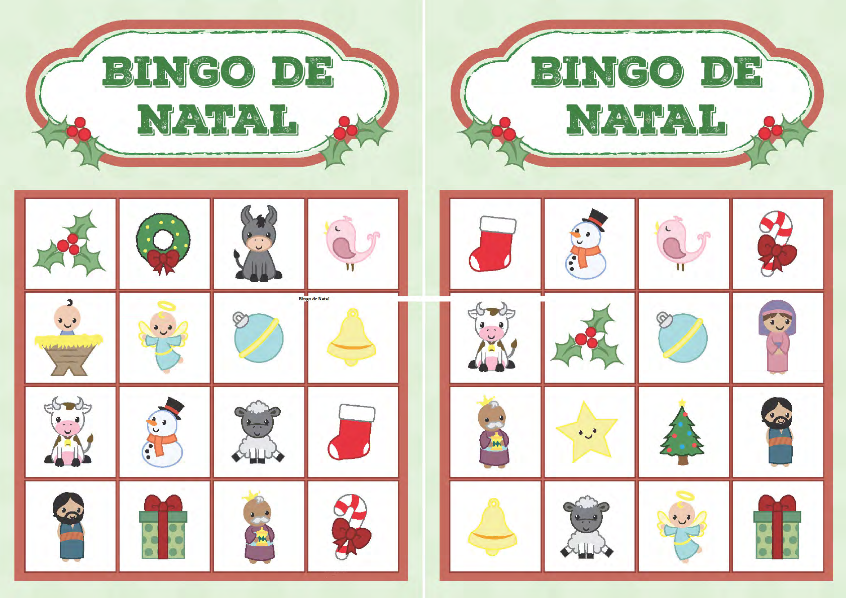 Jogo de Natal para imprimir em 2023  Jogos de natal, Bingo de natal, Natal