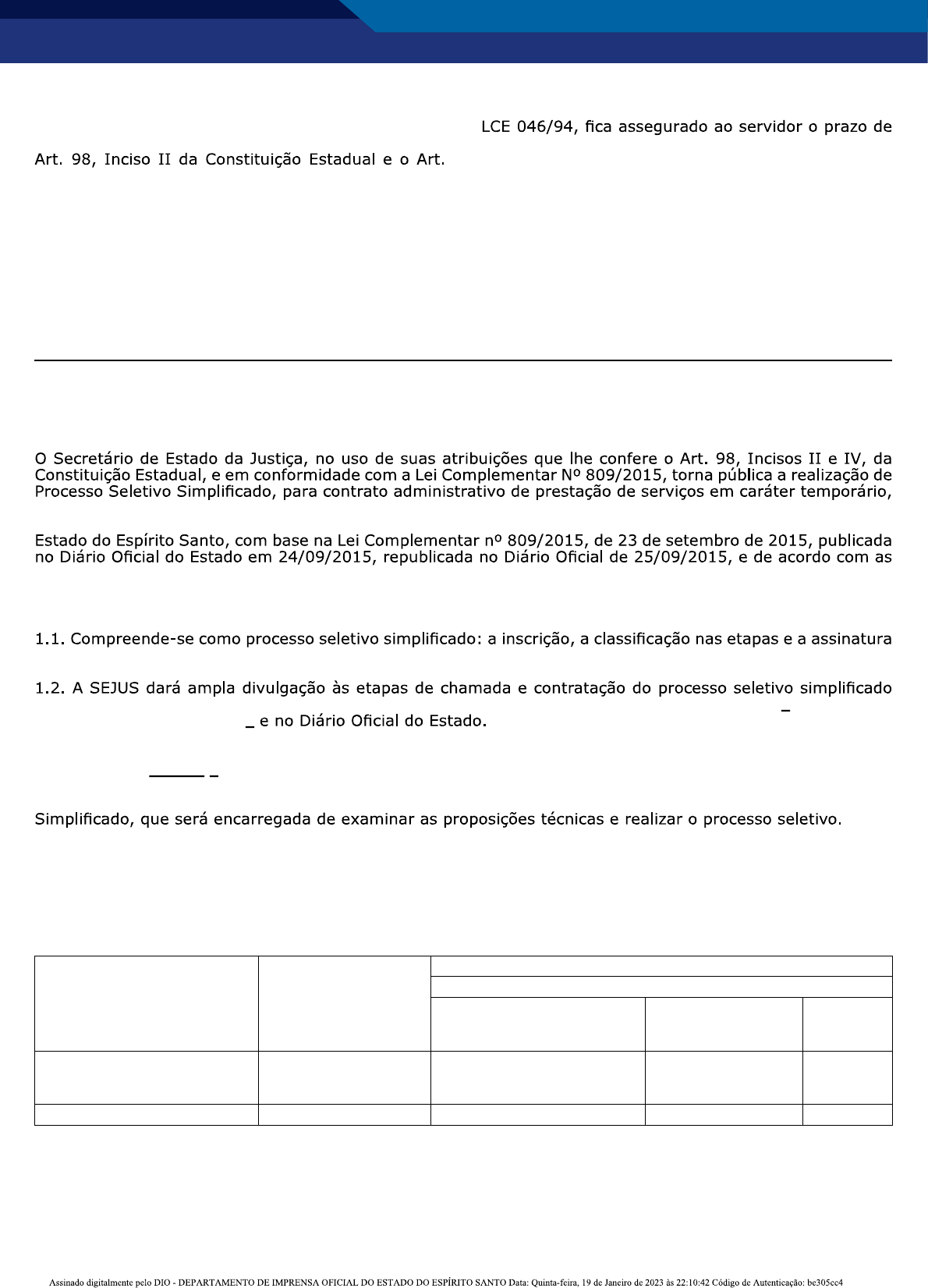 EDITAL DE CONVOCAÇÃO Nº 001/2023 – MANIFESTAÇÃO DE INTERESSE NA
