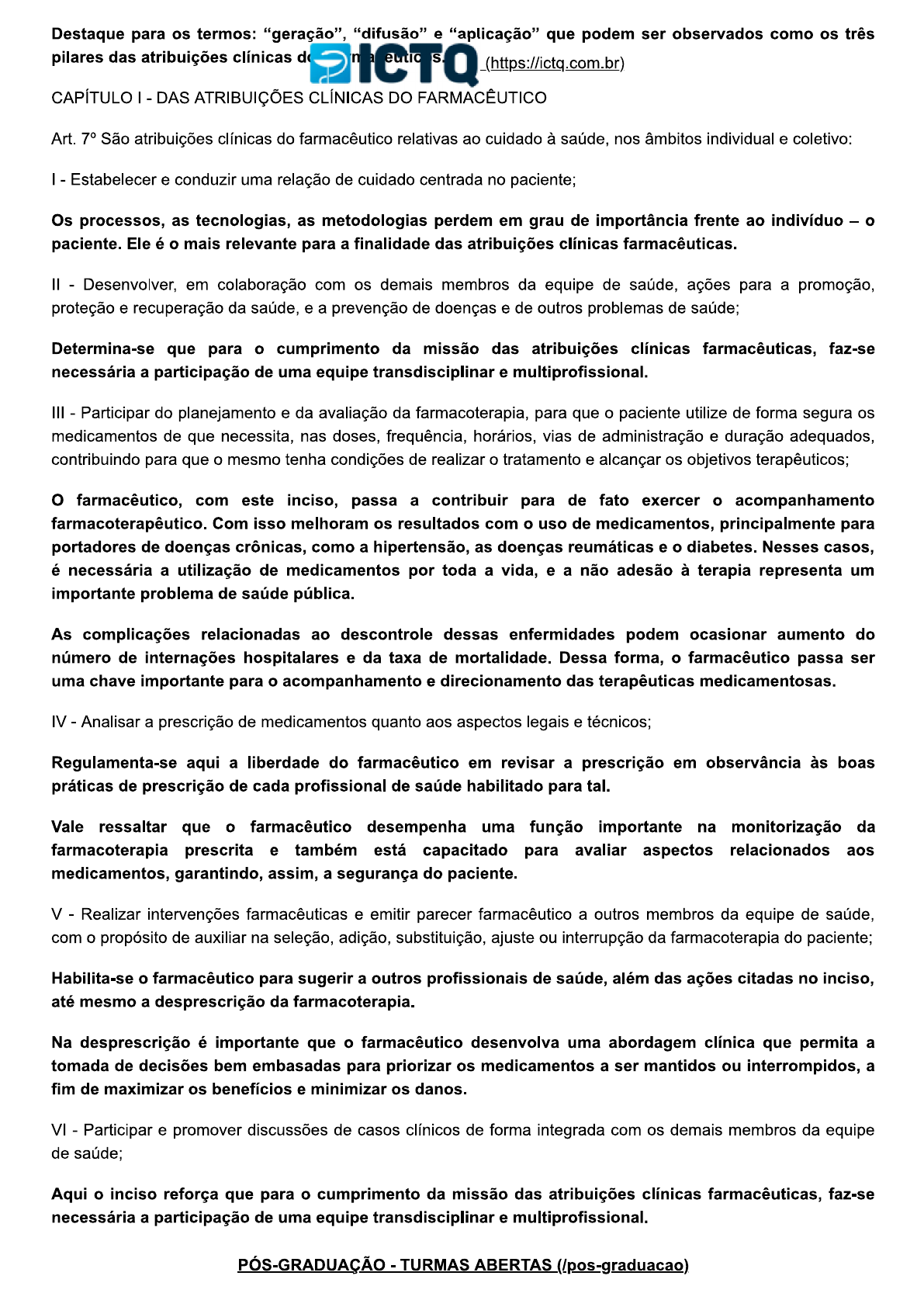 resolucao 585 comentada - Farmacologia I