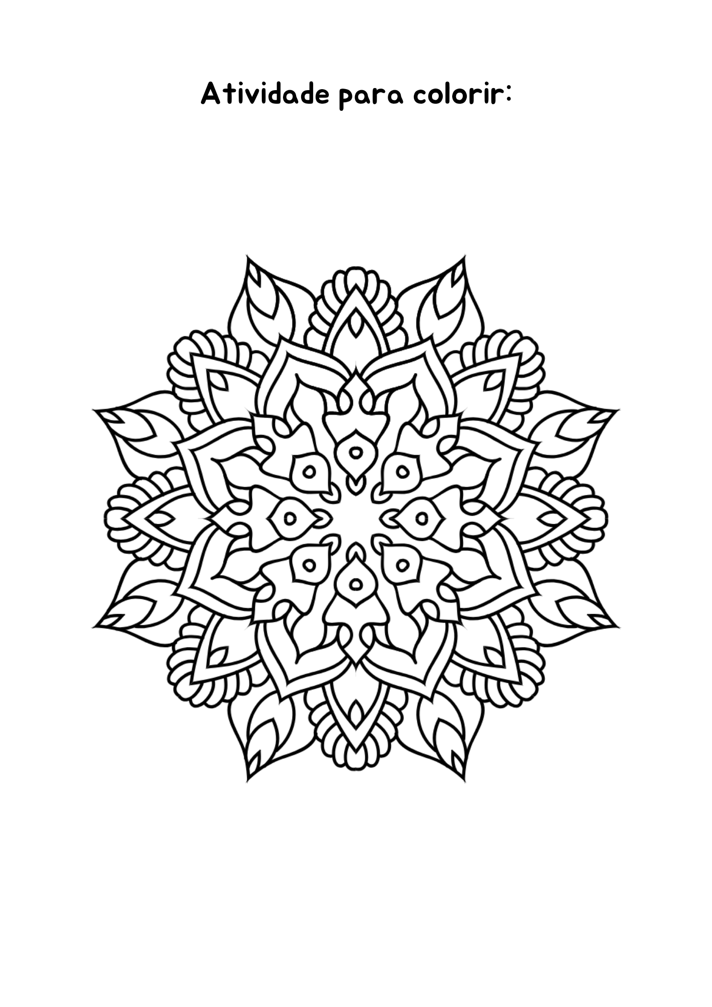 Desenho de Mandala de arte visual para Colorir - Colorir.com