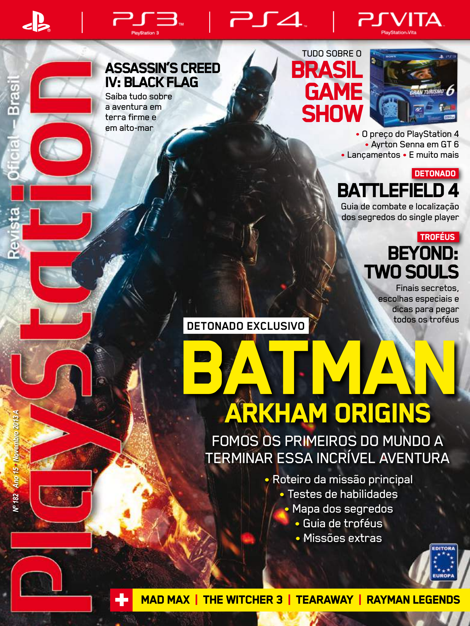 Playstation - Revista Oficial do Brasil - Ed 182 novembro A 2013 - Revistas  e Hqs