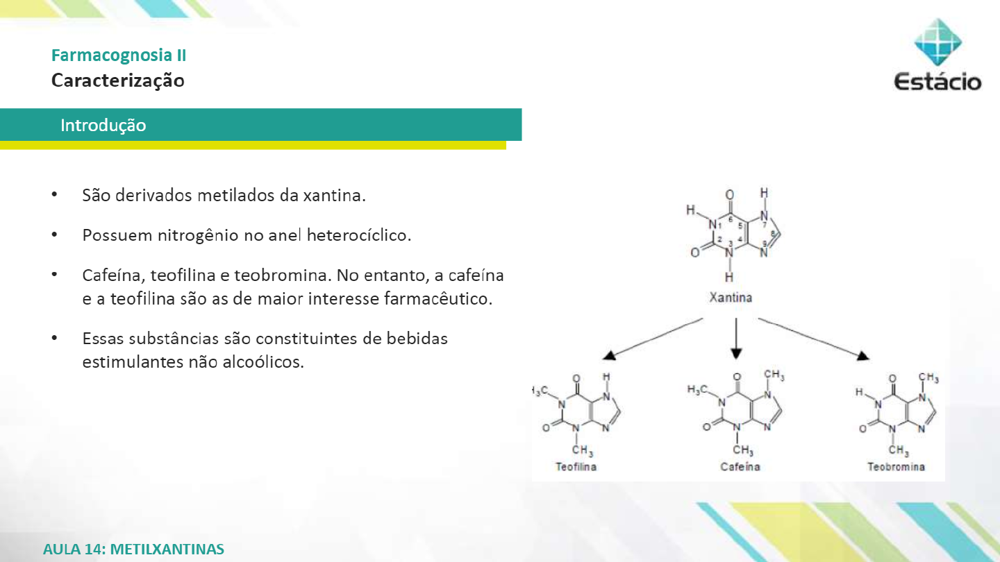 Aula 14metilxantina Farmacognosia
