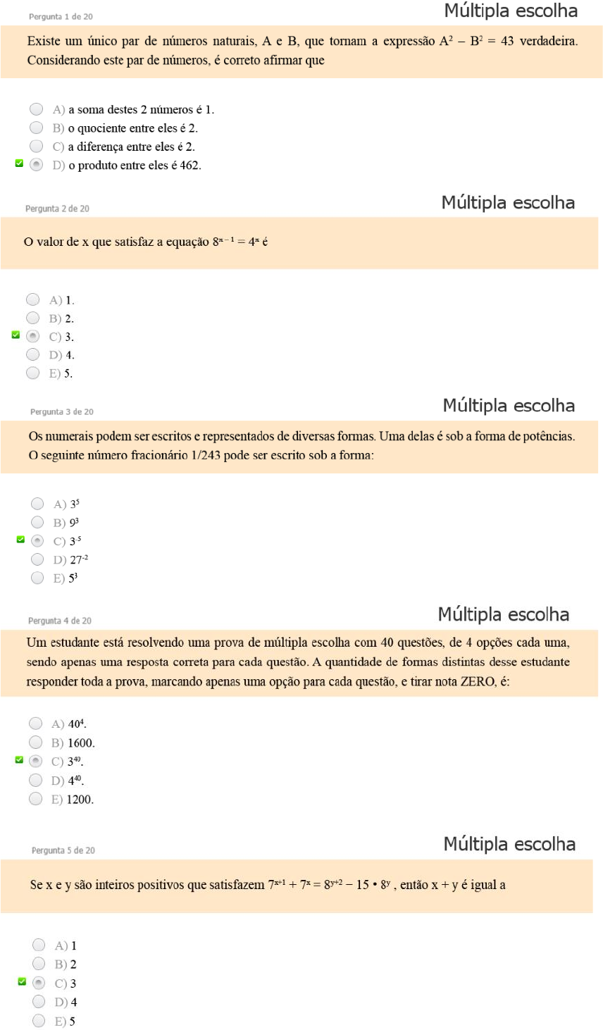 Quiz Matemática Básica - Matemática Básica