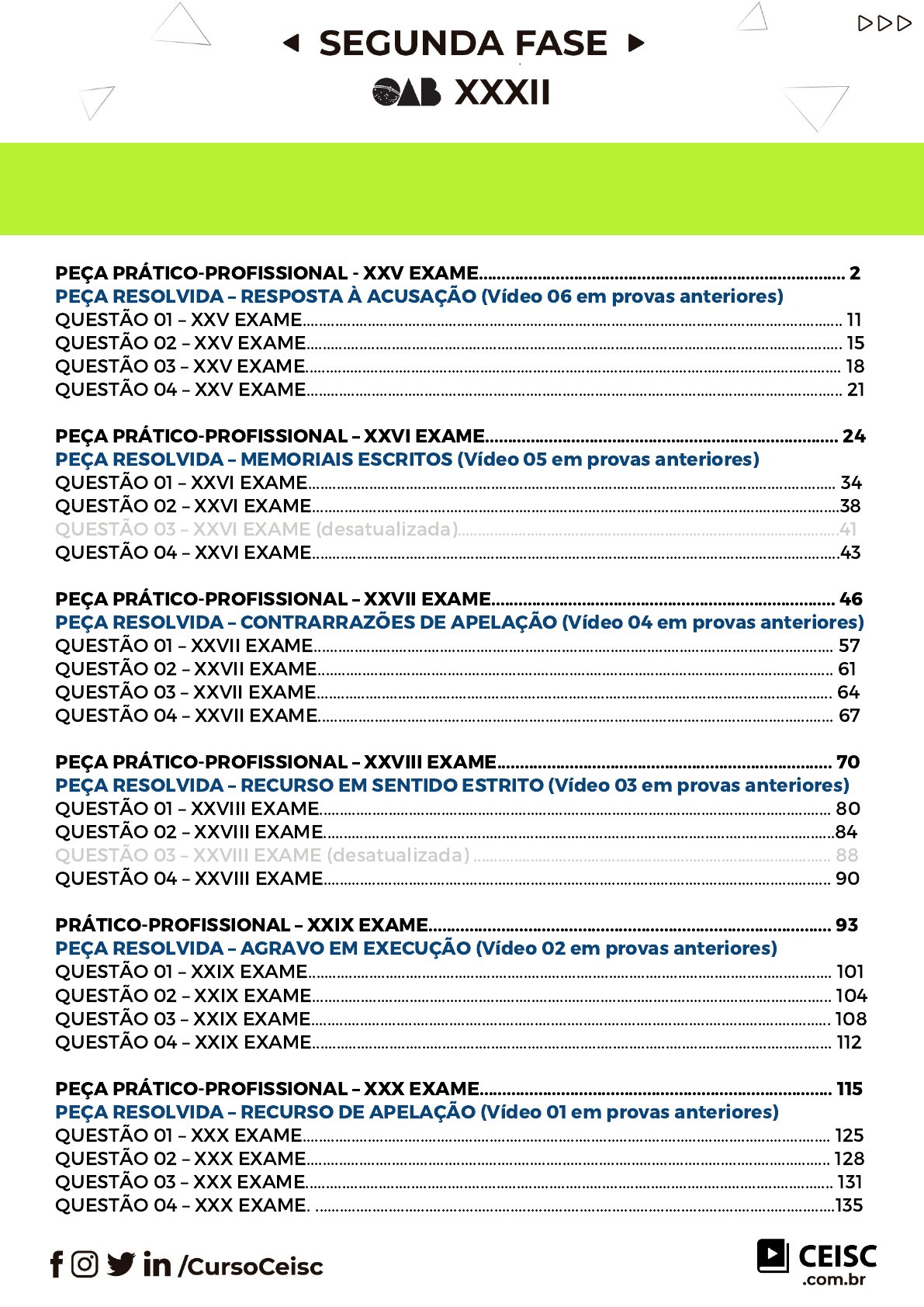 Memoriais Escritos da Defesa (XXVI Exame da OAB), EAD