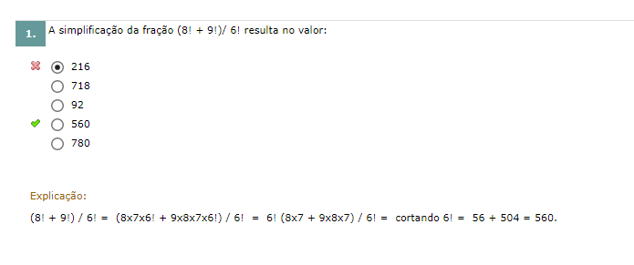 Mat. Básica #12 - simplifique a fração com fatorial (7!.9!)/(8!.5!)=? 