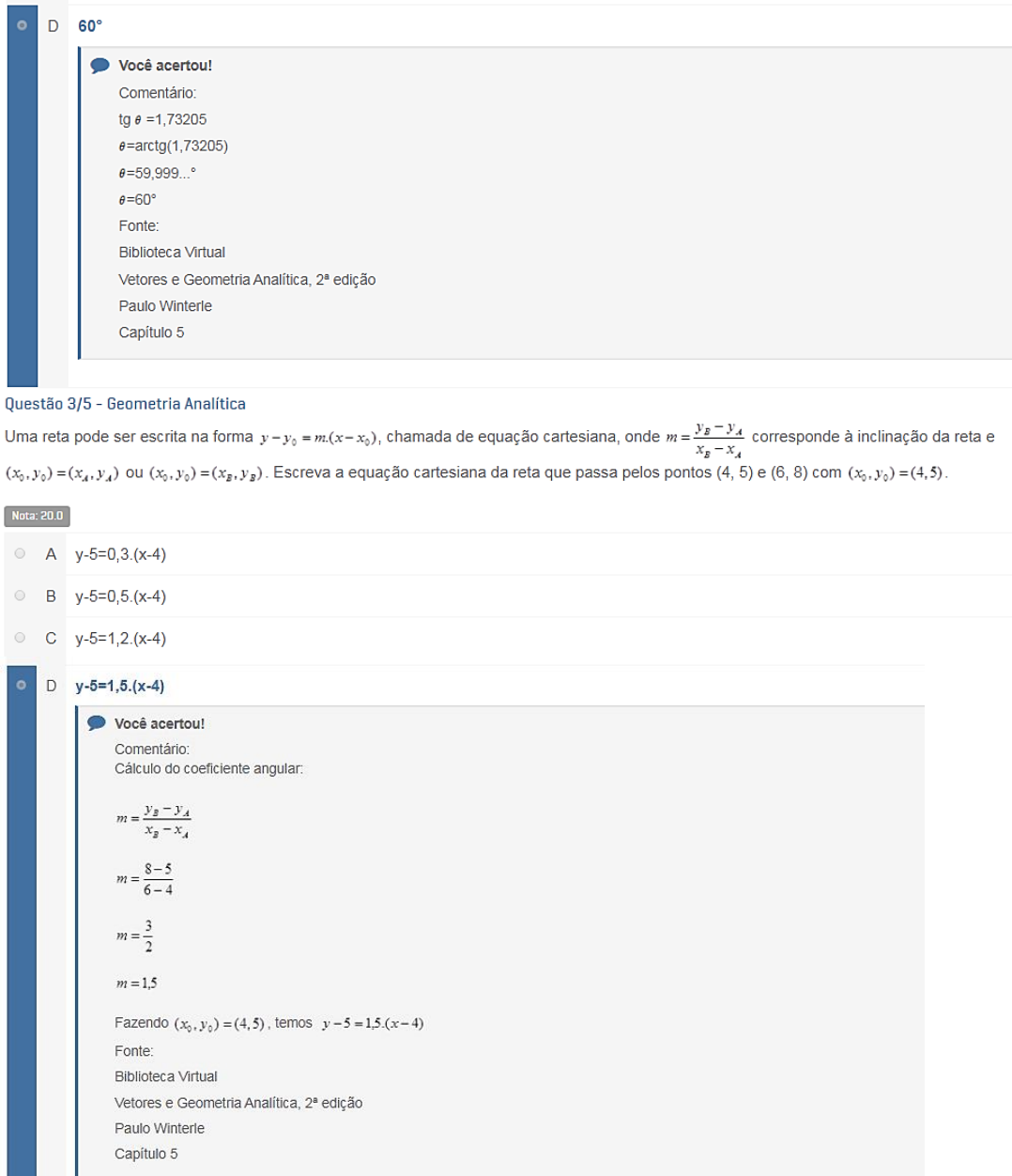 Apol 3 Geometria Analítica Nota 100 Uninter Geometria Analítica 7375