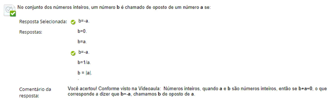 Quiz Matematica Basica UNIVESP Semana 1 a 5 - Matemática Básica