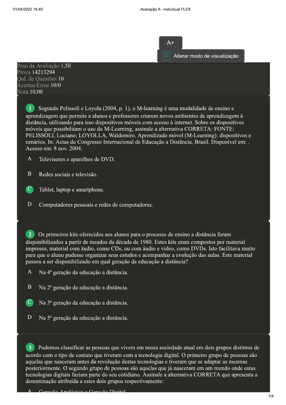 Avaliação II Perspectivas Profissionais - Perspectivas Profissionais