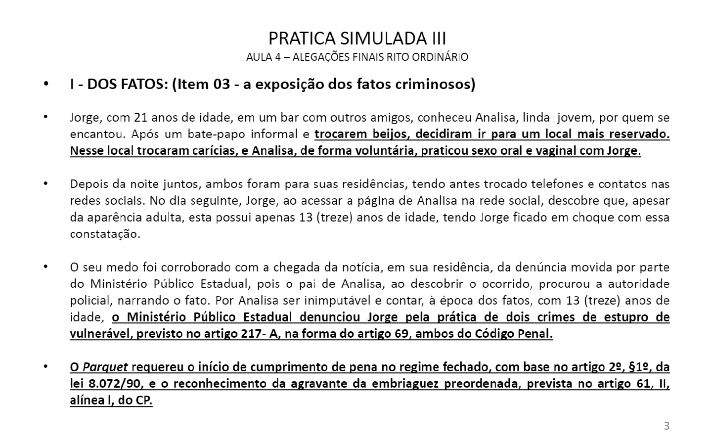 Alega Es Finais Rito Comum Pr Tica Jur Dica Simulada Iii Pr Tica Penal