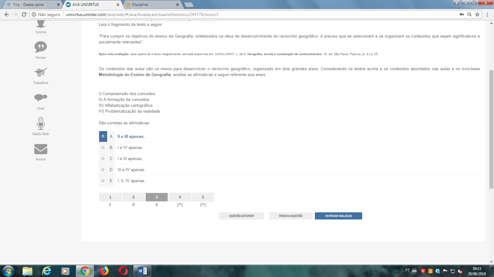Apol De Metodologia Do Ensino De Geografia