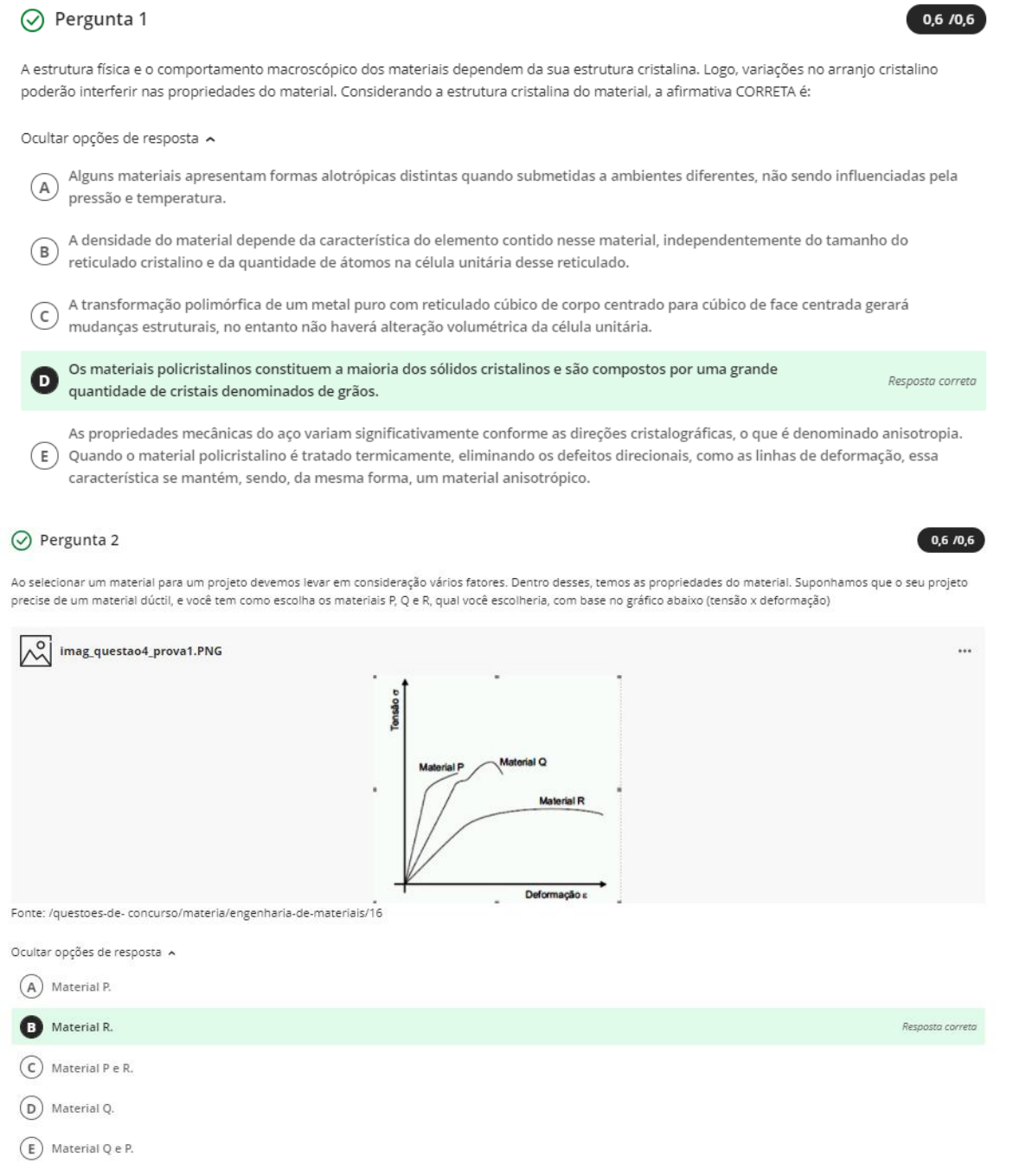 AV2-Ciência dos materiais 2021 B - Ciência dos Materiais