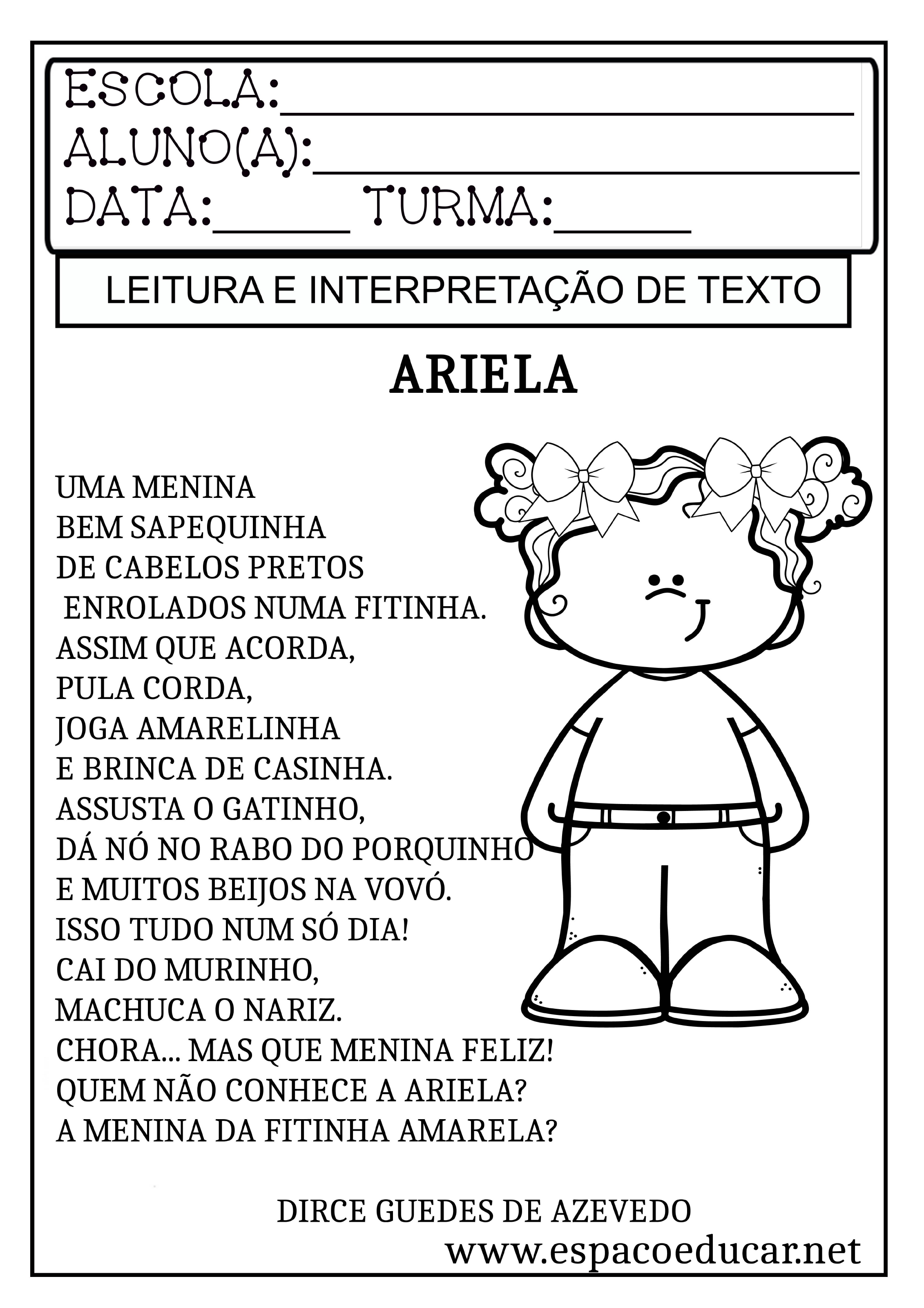 ARIELA ATIVIDADES ESPAÇO EDUCAR NET Zzzzzzzv b