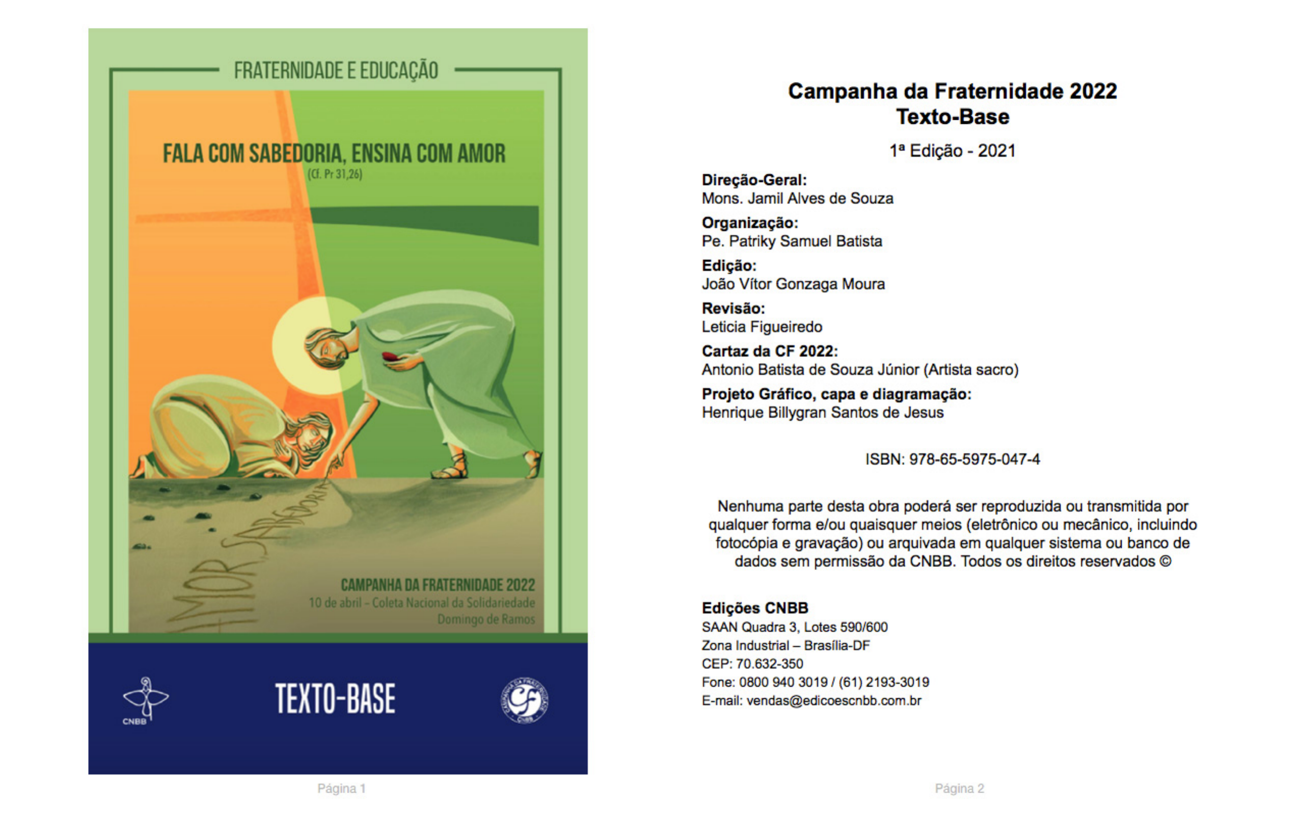 Campanha da Fraternidade-2022-Texto-Base - Igreja Católica