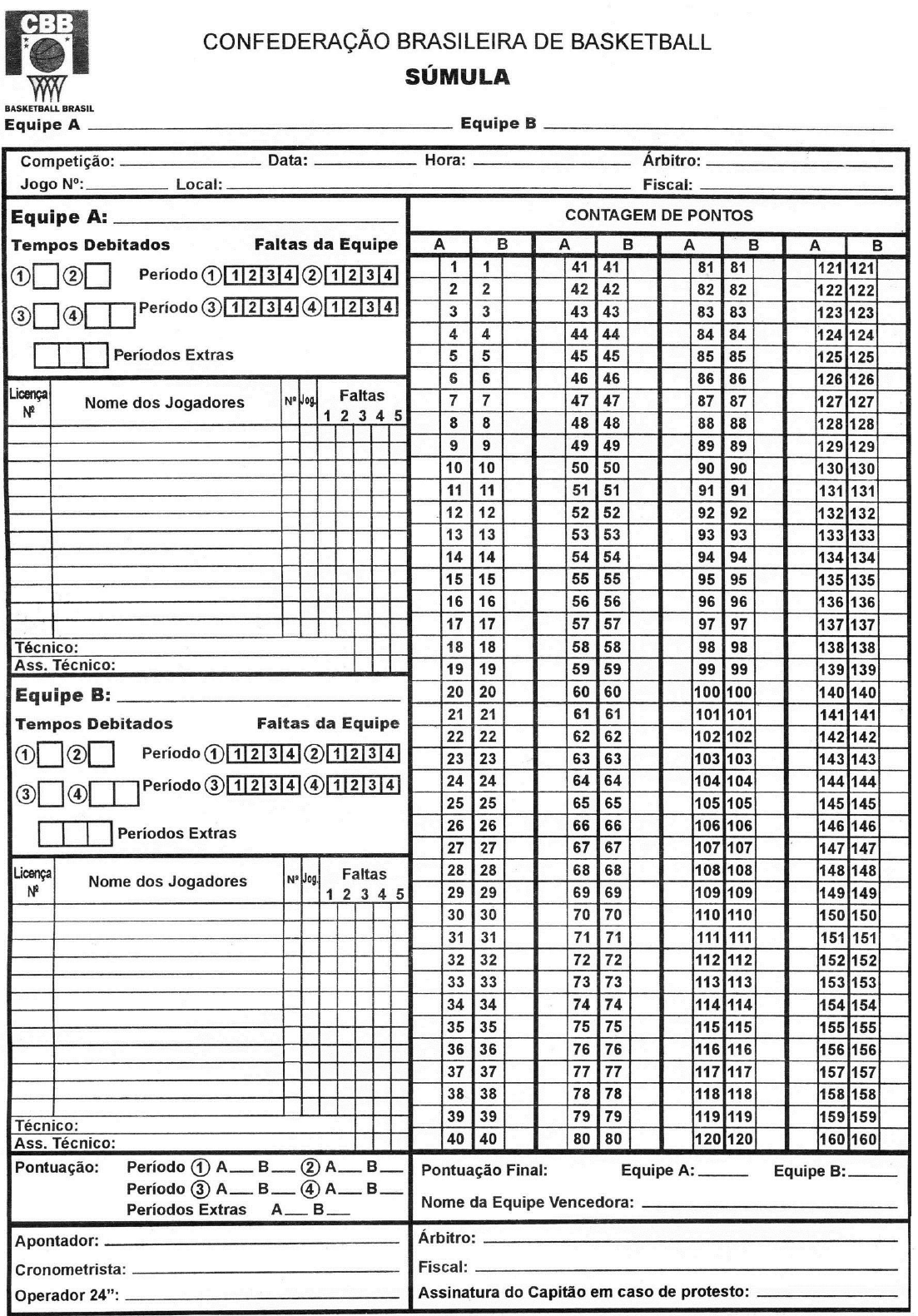 Basquetebol, PDF