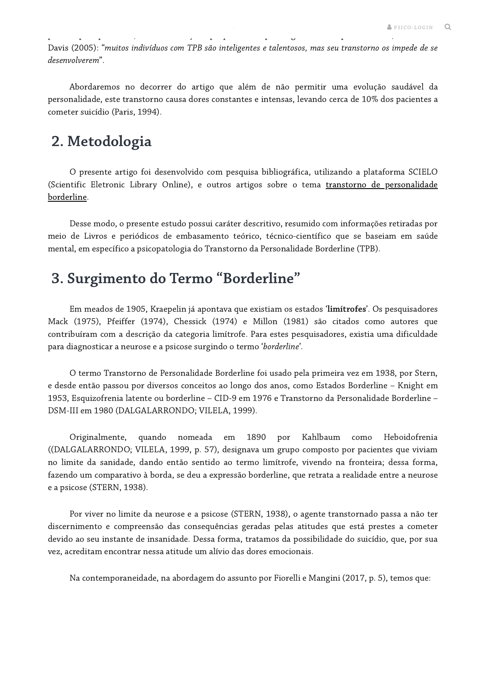 Borderline, PDF, Transtorno de personalidade limítrofe