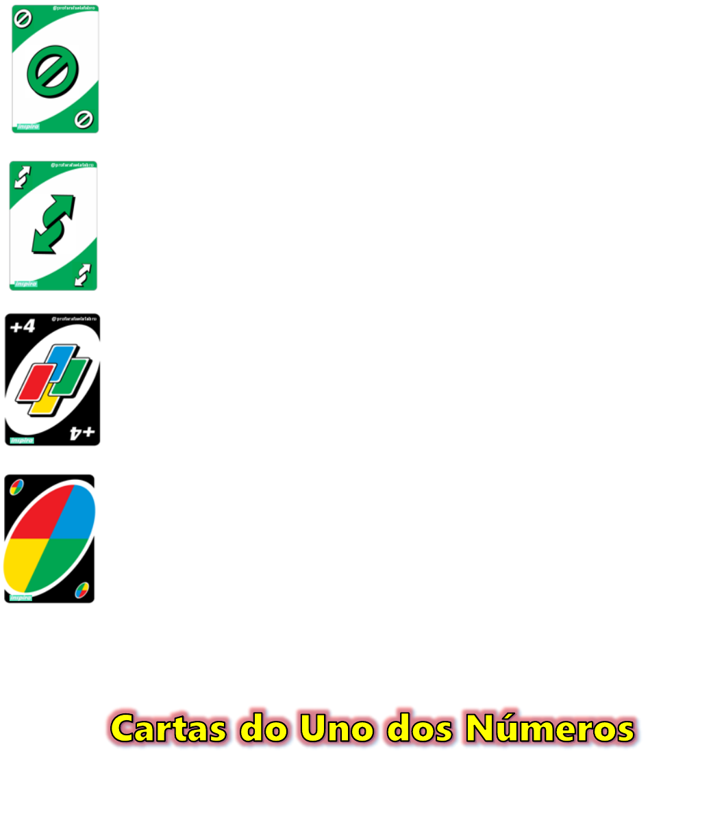 Recurso para prática da multiplicação, utilizando cartas do UNO