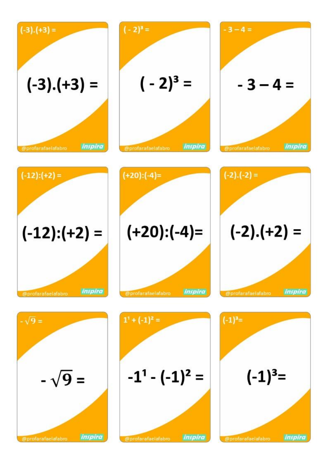 Uno das Operações com Números Inteiros - Matemática