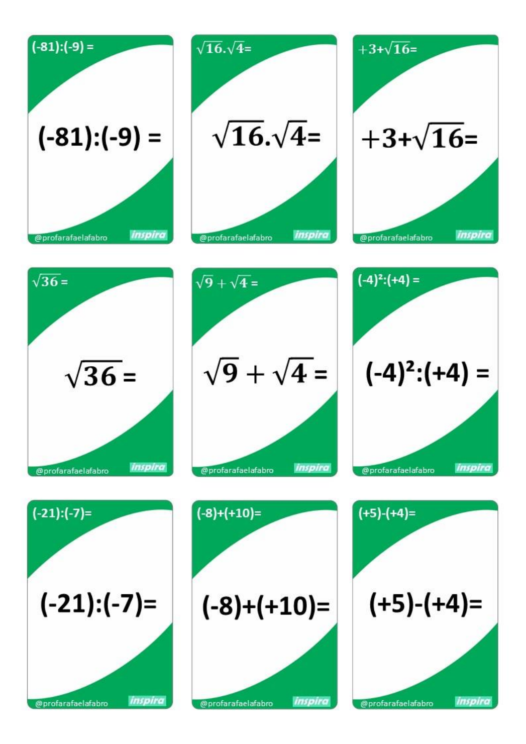 Recurso para prática da multiplicação, utilizando cartas do UNO