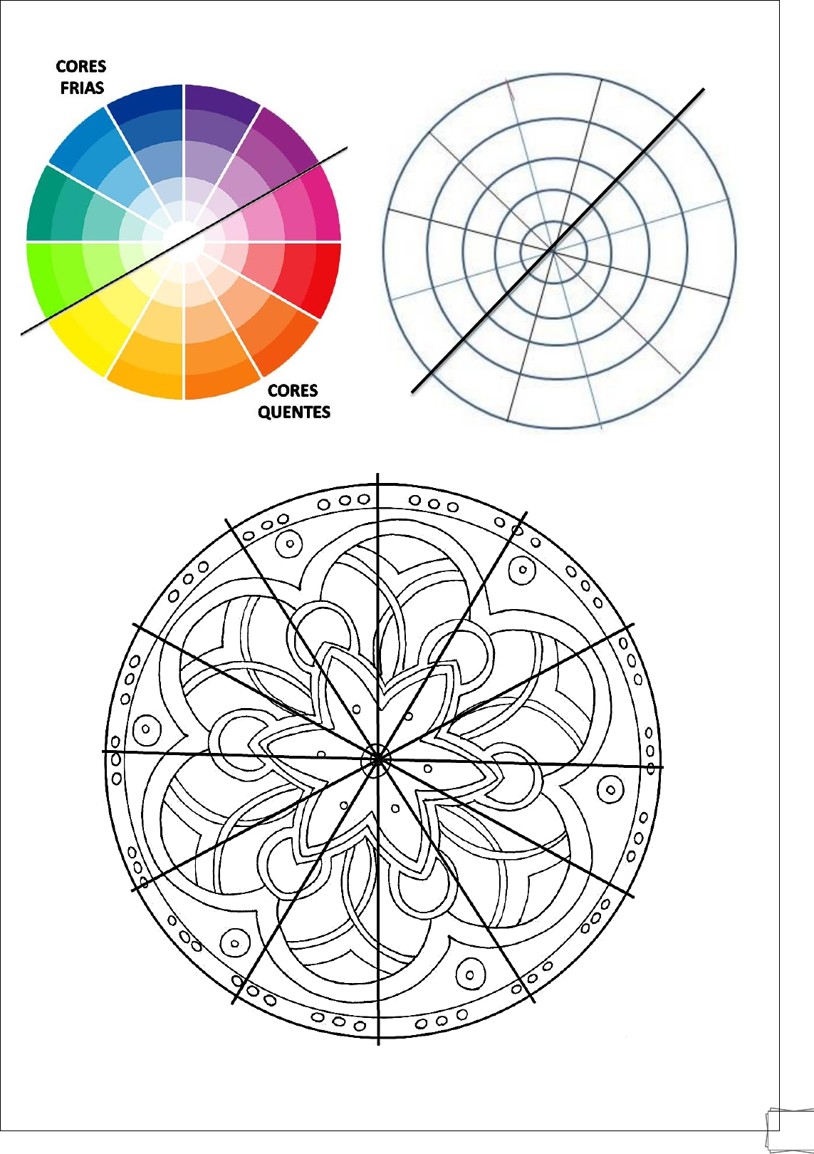 Desenho de Mandala mosaico modernista para colorir , imprimir o baixar. Pinta  on-line com um jogo de colorir desenhos de…
