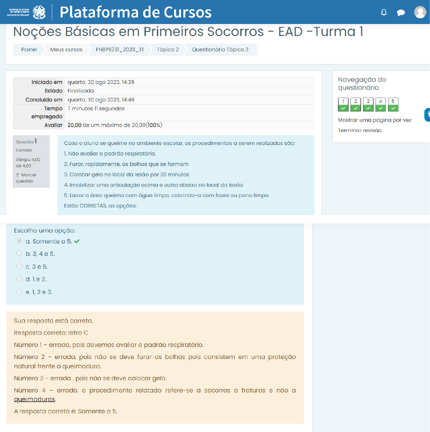 Segundos Socorros/ Minutos Socorros