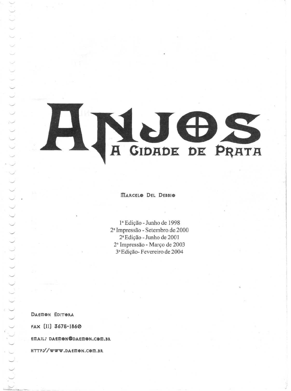 Anjos - A Cidade de Prata - Rpg