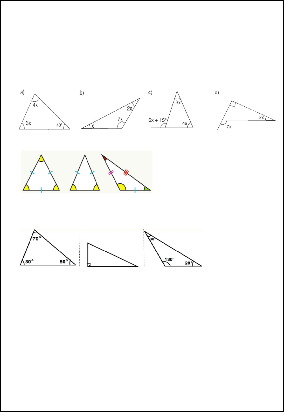 Teste Matemática 7 Ano, PDF, Triângulo